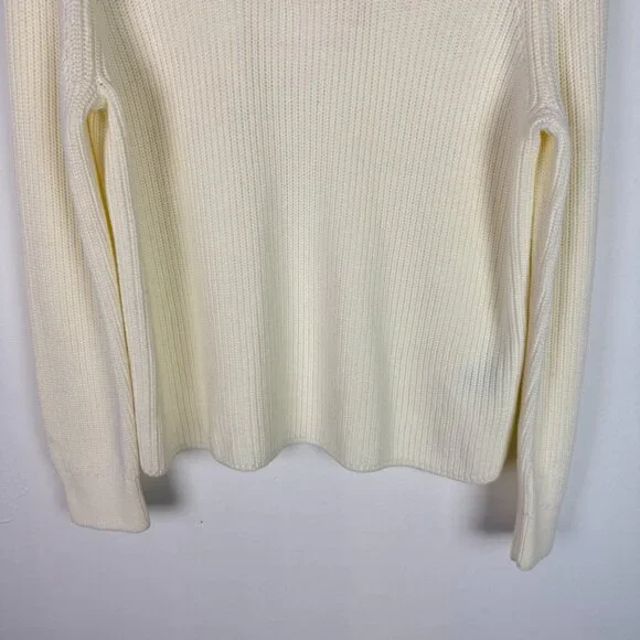 J. McLaughlin Rupert Sweater Chunky Shawl Collar Cream Ivory Size XL EUC - Picture 4 of 11